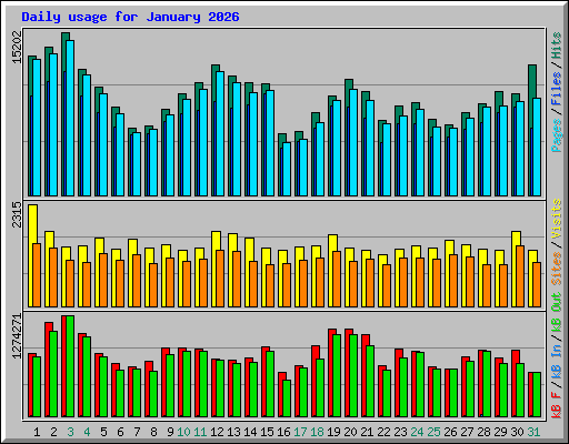 Daily usage for January 2026