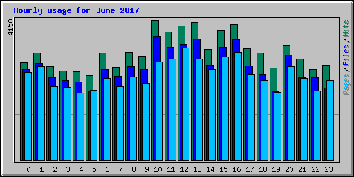 Hourly usage for June 2017