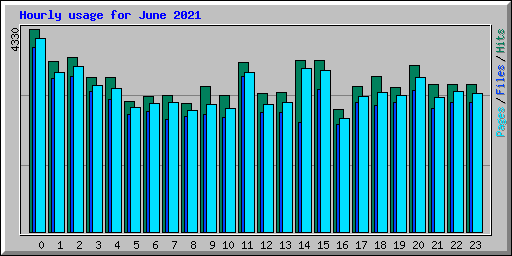 Hourly usage for June 2021