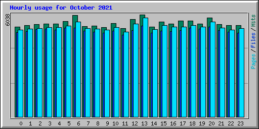 Hourly usage for October 2021