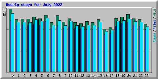 Hourly usage for July 2022