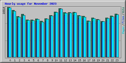 Hourly usage for November 2023