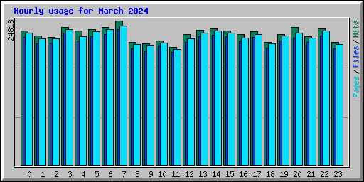 Hourly usage for March 2024