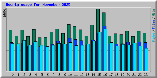 Hourly usage for November 2025